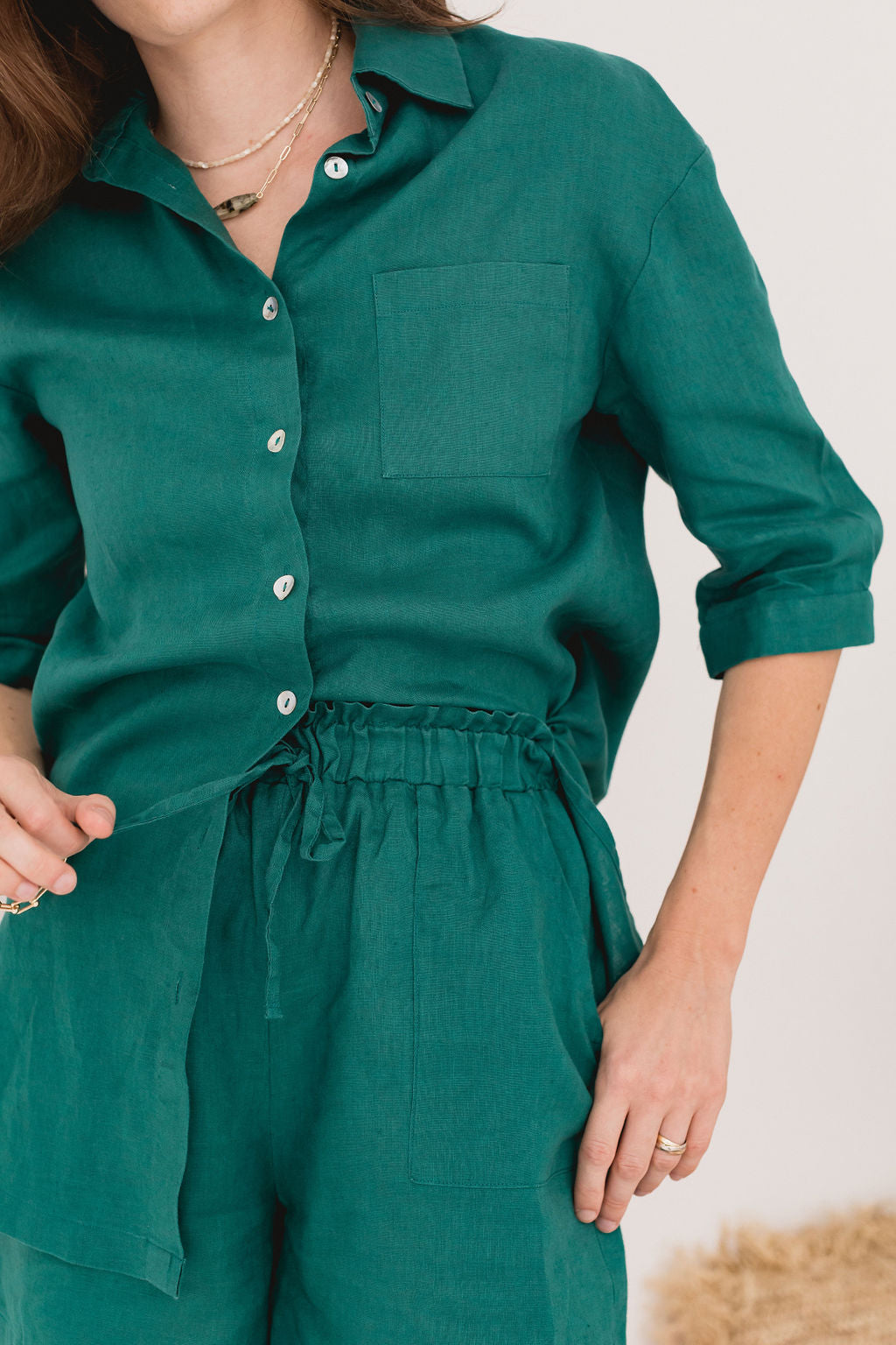 The Jackie Set in Emerald Green