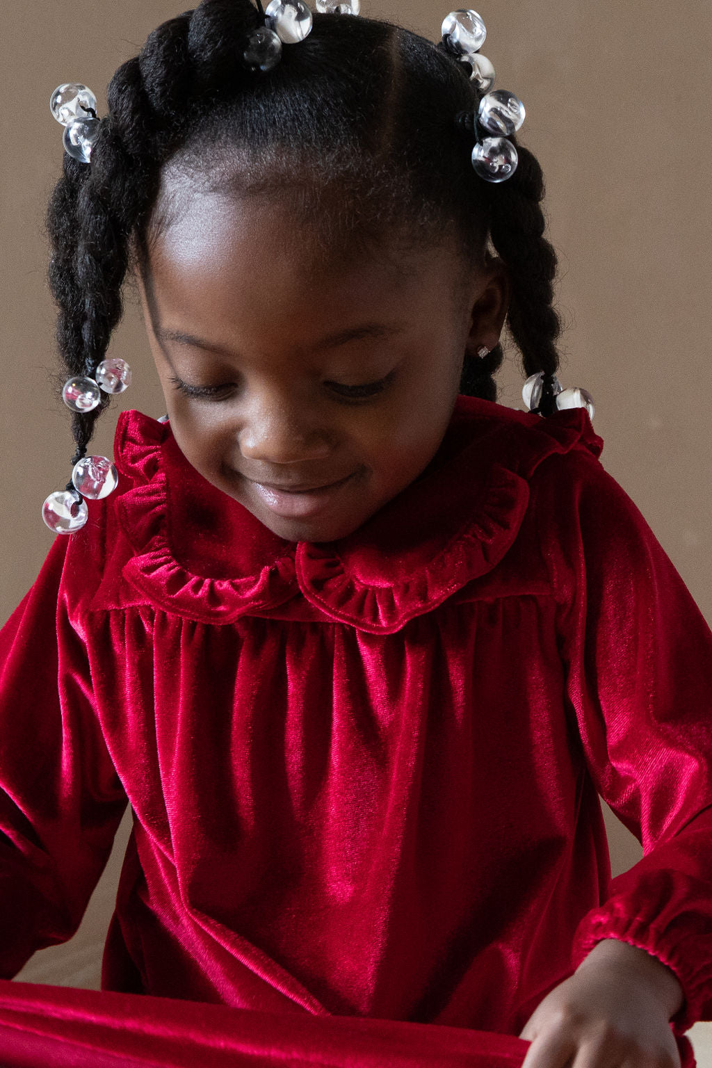 The Stephanie Red Velvet Dress